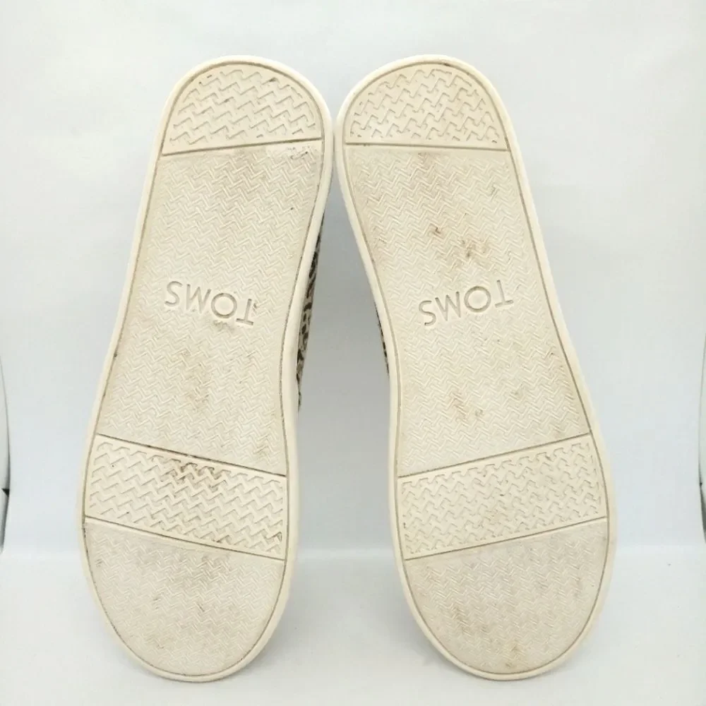 Toms Animal Print Flats Shoes‎ Youth Girls Size 5 Y Beige,